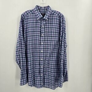 Vineyard Vines Murray Shirt Men L Purple Plaid Button-down Long Sleeve